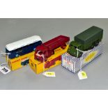 THREE BOXED DINKY TOY VEHICLES, B.O.A.C Commer-Harrington Contender coach, No 283, British