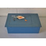 A SAFEGUARD DEVICES FLOOR SAFE, width 35cm x depth 22cm x height 12cm, with two keys