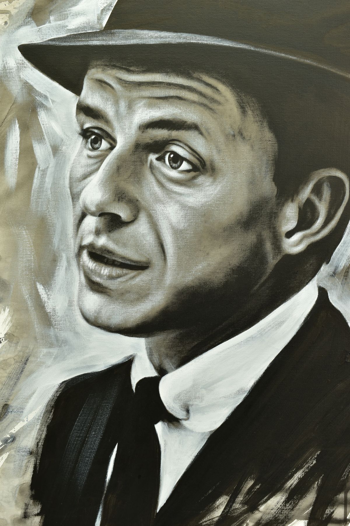 JEN ALLEN (BRITISH 1979), 'The Voice', a head and shoulders portrait of Frank Sinatra, signed bottom - Image 2 of 6