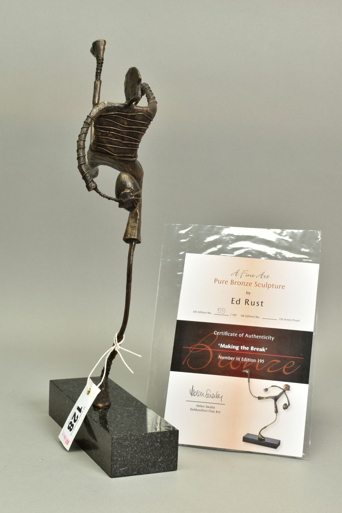 ED RUST (BRITISH CONTEMPORARY), 'Making The Break', a Limited Edition bronze sculpture of a figure - Image 2 of 5