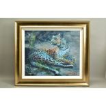 ROLF HARRIS (AUSTRALIAN 1930), 'Leopard Reclining at Dusk', a Limited Edition print, 97/195,