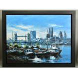 CSILLA ORBAN (HUNGARY 1961), 'London view over Tower Bridge', an impressionist London cityscape,