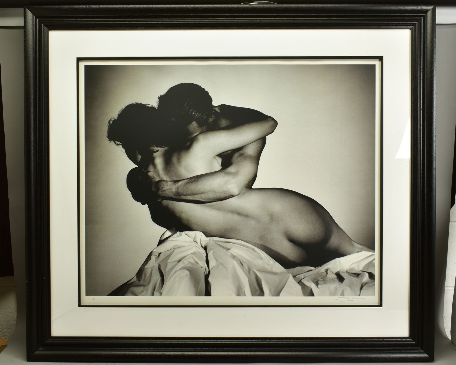 JOHN SWANNELL (BRITISH 1946), 'Rodin Series No.4', a Limited Edition giclee print of lovers