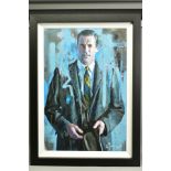 ZINSKY (BRITISH CONTEMPORARY), 'Don Draper', a half length portrait of the Mad Men character, signed