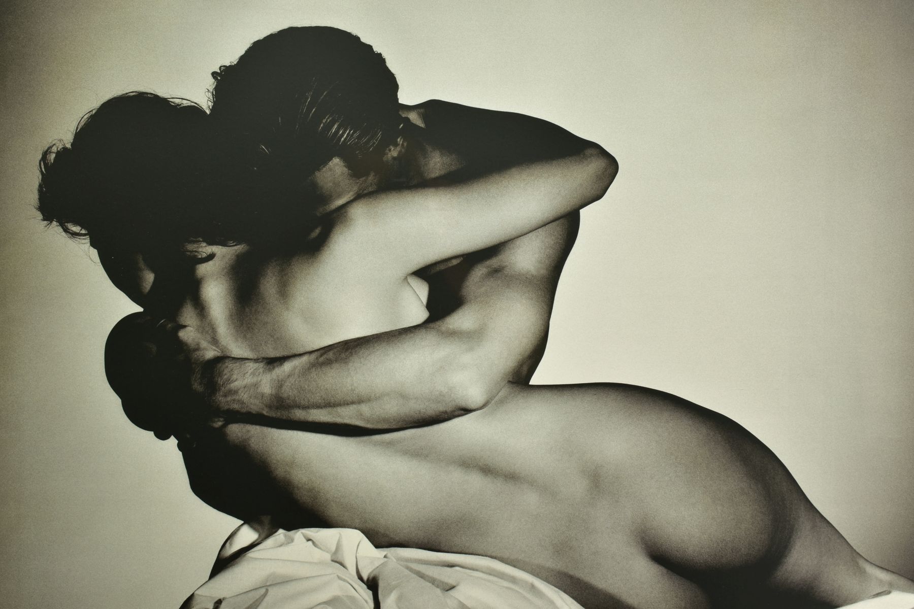 JOHN SWANNELL (BRITISH 1946), 'Rodin Series No.4', a Limited Edition giclee print of lovers - Image 2 of 5