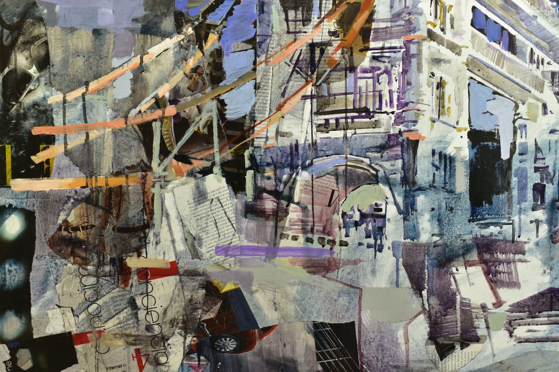 DAVID ESCARABAJAL (SPANISH 1974), 'Tower Bridge', an abstract study of the London landmark, signed