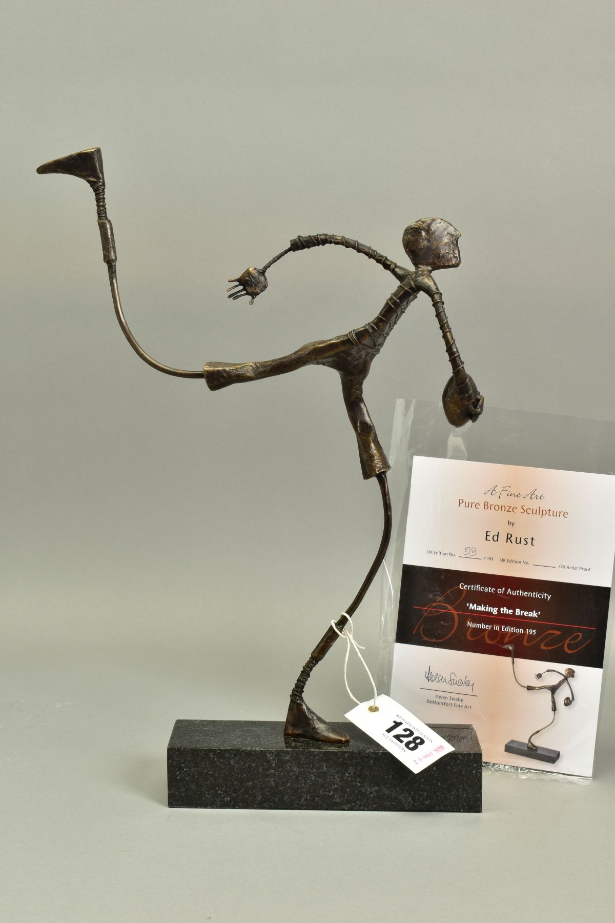 ED RUST (BRITISH CONTEMPORARY), 'Making The Break', a Limited Edition bronze sculpture of a figure - Image 3 of 5