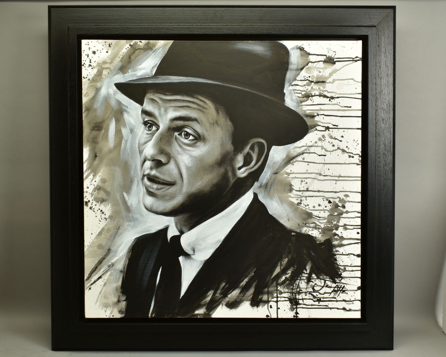 JEN ALLEN (BRITISH 1979), 'The Voice', a head and shoulders portrait of Frank Sinatra, signed bottom