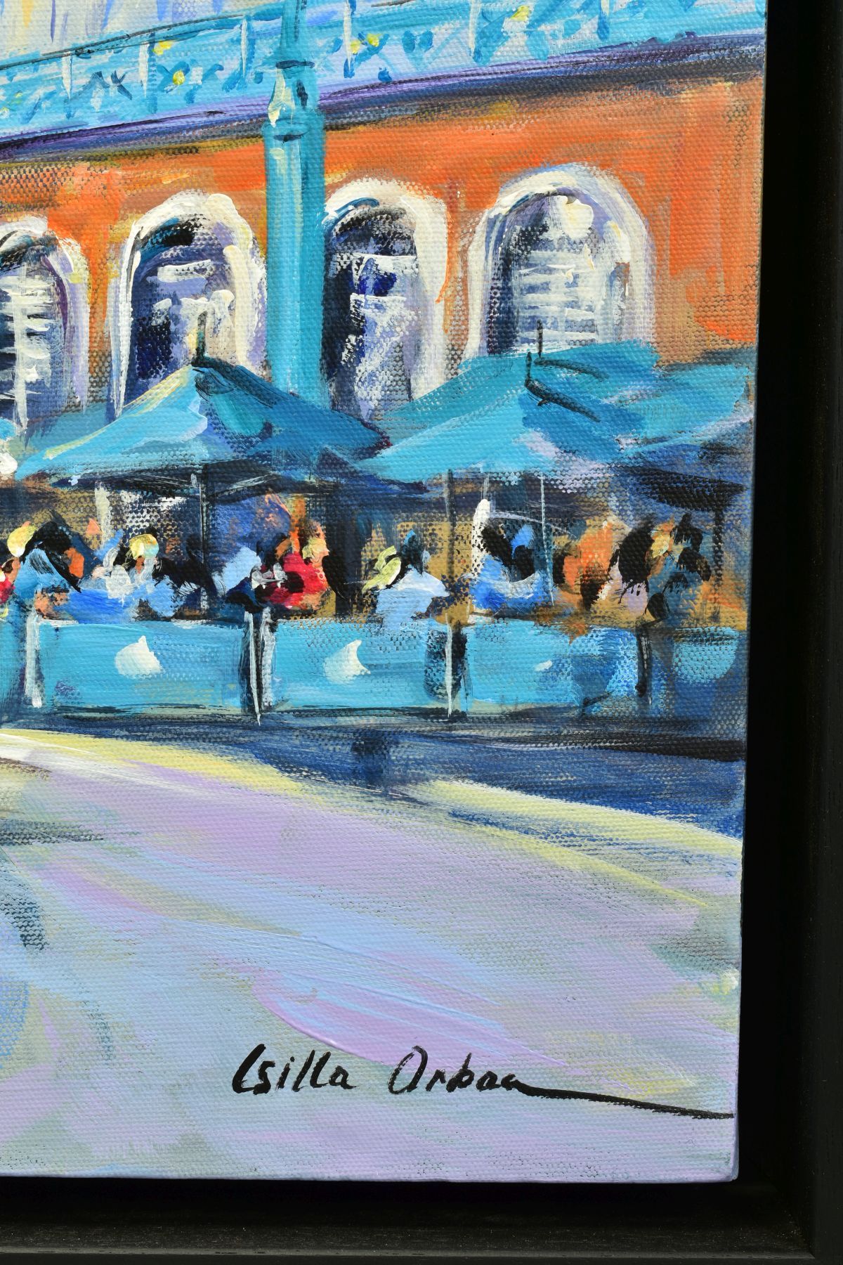 CSILLA ORBAN (HUNGARY 1961), 'Brighton Beach', an impressionist view of the south coast town, signed - Image 3 of 5