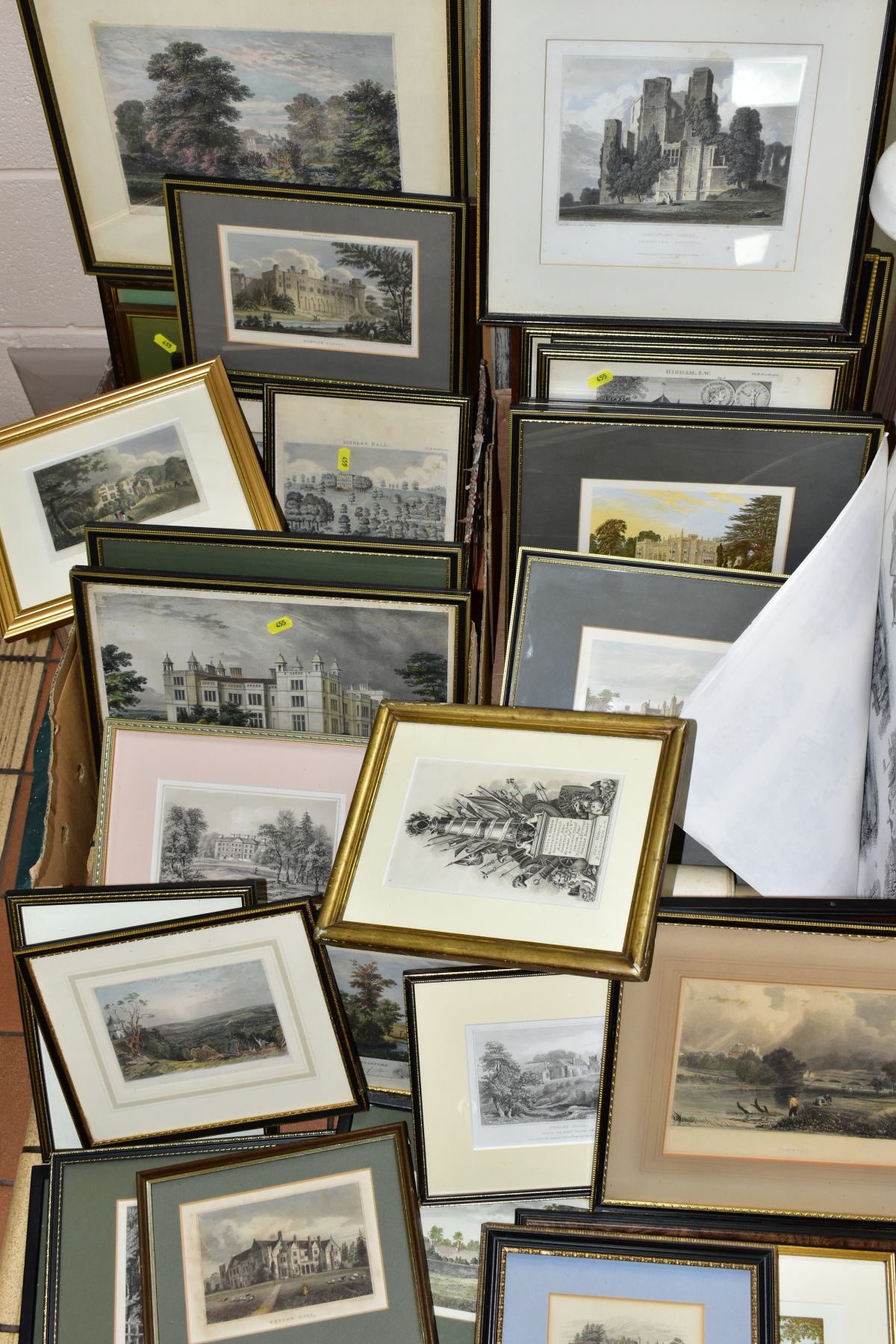 THREE BOXES OF TOPOGRAPHICAL PRINTS RELATING TO WARWICKSHIRE HALLS AND CASTLES, ETC, to include - Image 4 of 5