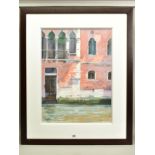 JAMES BARTHOLOMEW (BRITISH CONTEMPORARY) 'PINK WALL-GRAND CANAL-VENICE', a study of a Venetian