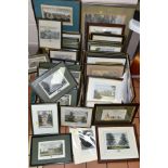 THREE BOXES OF TOPOGRAPHICAL PRINTS RELATING TO WARWICKSHIRE HALLS AND CASTLES, ETC, to include