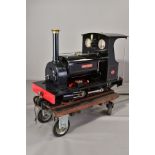 A HANDBUILT 1/8 SCALE 7 1/4 INCH (184MM) GAUGE LIVE STEAM MODEL OF A HUNSLET 0-4-0 SADDLE TANK