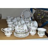 A QUANTITY OF ROYAL ALBERT WINSOME TEA WARES, including seconds, comprising a bread and butter