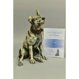 APRIL SHEPHERD (BRITISH CONTEMPORARY) 'EVER HOPEFUL' an artist proof sculpture of a dog 17/20,
