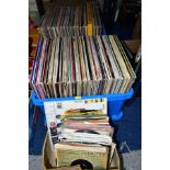 TWO BOXES CONTAINING OVER TWO HUNDRED LP'S including four by The Waterboys, Elvis Presley etc, and a