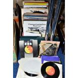 A TRAY CONTAINING A QUANTITY OF LP'S, 78'S AND 7'' SINGLES including Hermans Hermitts, The Beach