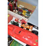 A QUANTITY OF UNBOXED AND ASSORTED PLAYWORN DIECAST VEHICLES, to include Dinky Toys Austin Devon, No