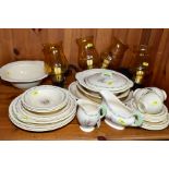 NEWHALL PART DINNER WARES, comprising two tureens (one lid), fruit bowl with three smaller bowls,