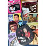 A TRAY CONTAINING TWENTY LP'S AND THREE 7'' SINGLES BY ELVIS PRESLEY including G I Blues, Blue