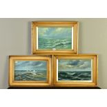 A.E. MILNES (BRITISH EARLY 20TH CENTURY) Seascapes, a pair, oil on canvas, signed lower left and