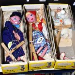 THREE BOXED PELHAM PUPPETS, SS DUTCH GIRL, LS Sailor and white Poodle, all appear complete and in