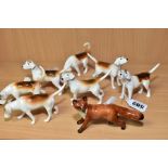 SEVEN BESWICK FOXHOUNDS, No 941, No 943, No 2262, two No 2263, No 2264 and No 2265, together with