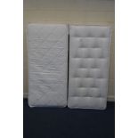 TWO UNBRANDED SINGLE MATTRESSES