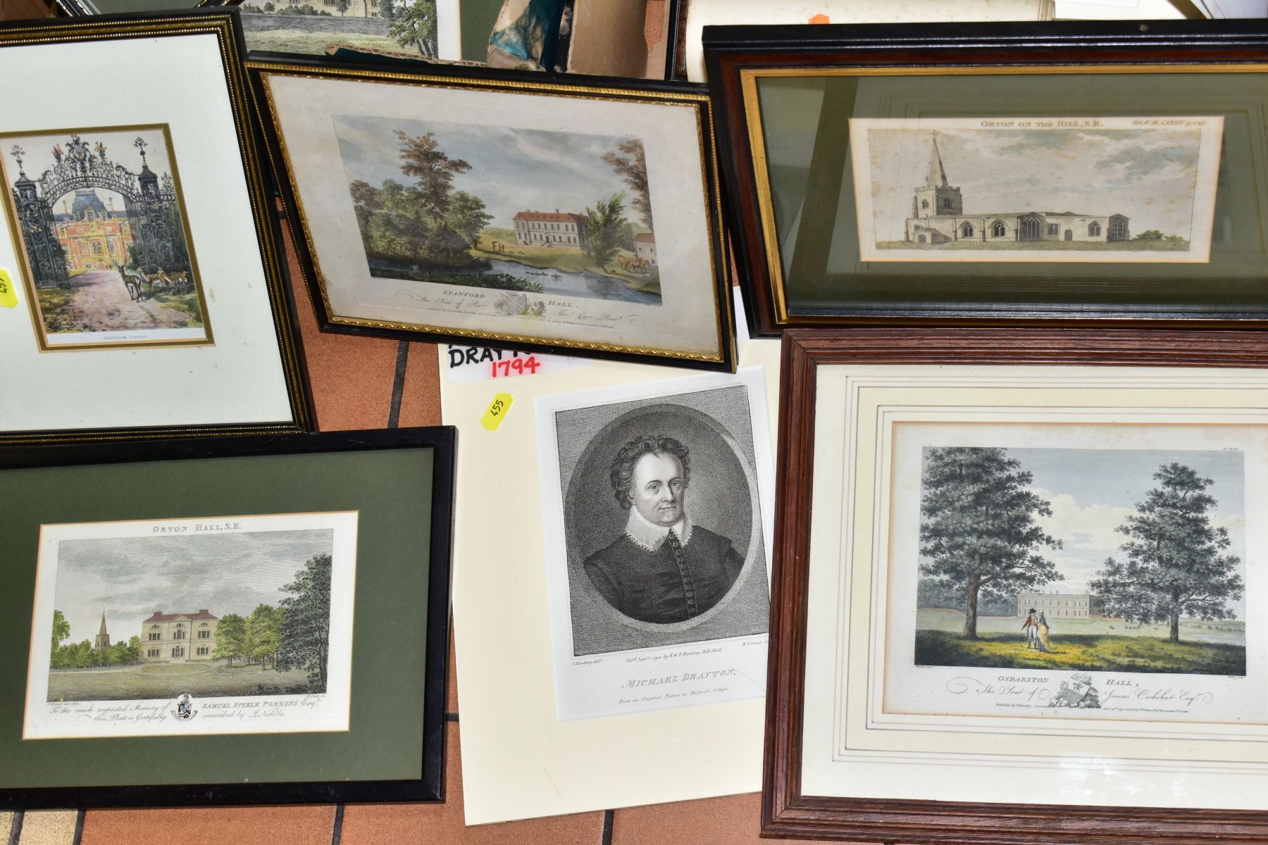 THREE BOXES OF TOPOGRAPHICAL PRINTS RELATING TO WARWICKSHIRE HALLS AND CASTLES, ETC, to include - Image 2 of 5