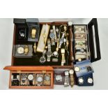 A LARGE COLLECTION OF DRESS WRISTWATCHES, to include lady's and gent's various designs, brands to