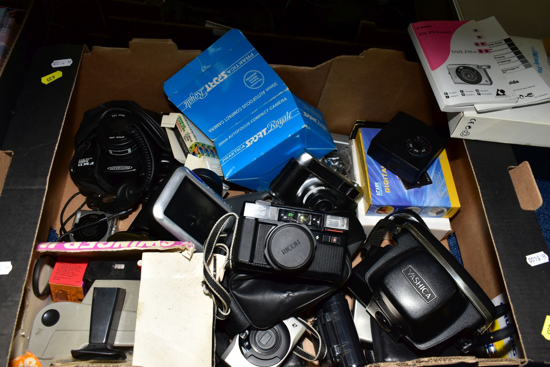 TWO TRAYS AND AN ALUMINIUM CASE CONTAINING PHOTOGRAPHIC EQUIPMENT including a Yashica Electro 35, - Image 4 of 4