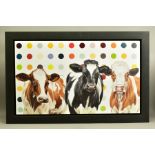 HAYLEY GOODHEAD (BRITISH CONTEMPORARY) 'DAMIENS HERD', a limited edition print on canvas 20/195,