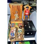 A QUANTITY OF ASSORTED PELHAM PUPPETS, to include unboxed Rupert Bear, Orinoco Womble, boxed Brown