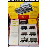 A BOXED TRIX TWIN RAILWAY SET, comprising freelance 0-4-0 locomotive and tender, No 31829, B R black