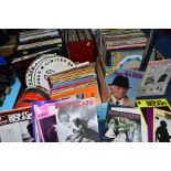 THREE CASES AND TWO TRAYS CONTAINING OVER TWO HUNDRED LP'S, 12'' AND 7'' SINGLES including a