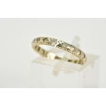 A SYNTHETIC SPINEL FULL ETERNITY RING, set with circular cut colourless spinels, stamped 9ct syn