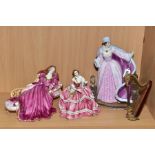 A FRANKLIN MINT HOUSE OF FABERGE FIGURE 'THE SNOW QUEEN', standing on a seperate glass stand,