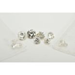A SMALL QUANTITY OF LOOSE DIAMONDS, to include a bag with two round brilliant cut diamonds,