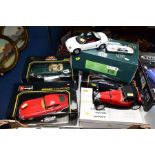 A QUANTITY OF BOXED BURAGO AND MAISTO 1/18 SCALE JAGUAR SPORTS CAR MODELS, Burago 1937 SS100, No