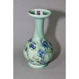WILLIAM MOORCROFT FOR LIBERTY & CO, a 'Tudor Rose' pattern vase with flared rim printed marks and