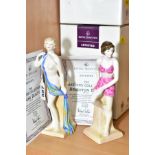 TWO BOXED LIMITED EDITION ROYAL DOULTON ARCHIVES FIGURES, from The Bathers Collection 'Bathing