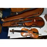 A LATE 19TH/EARLY 20TH CENTURY VIOLIN, bearing a facsimile label for Antonio Stradivarious,