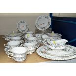 A ROYAL ALBERT 'BRIGADOON' PATTERN DINNER SERVICE, comprising two oval meat plates, two sauce