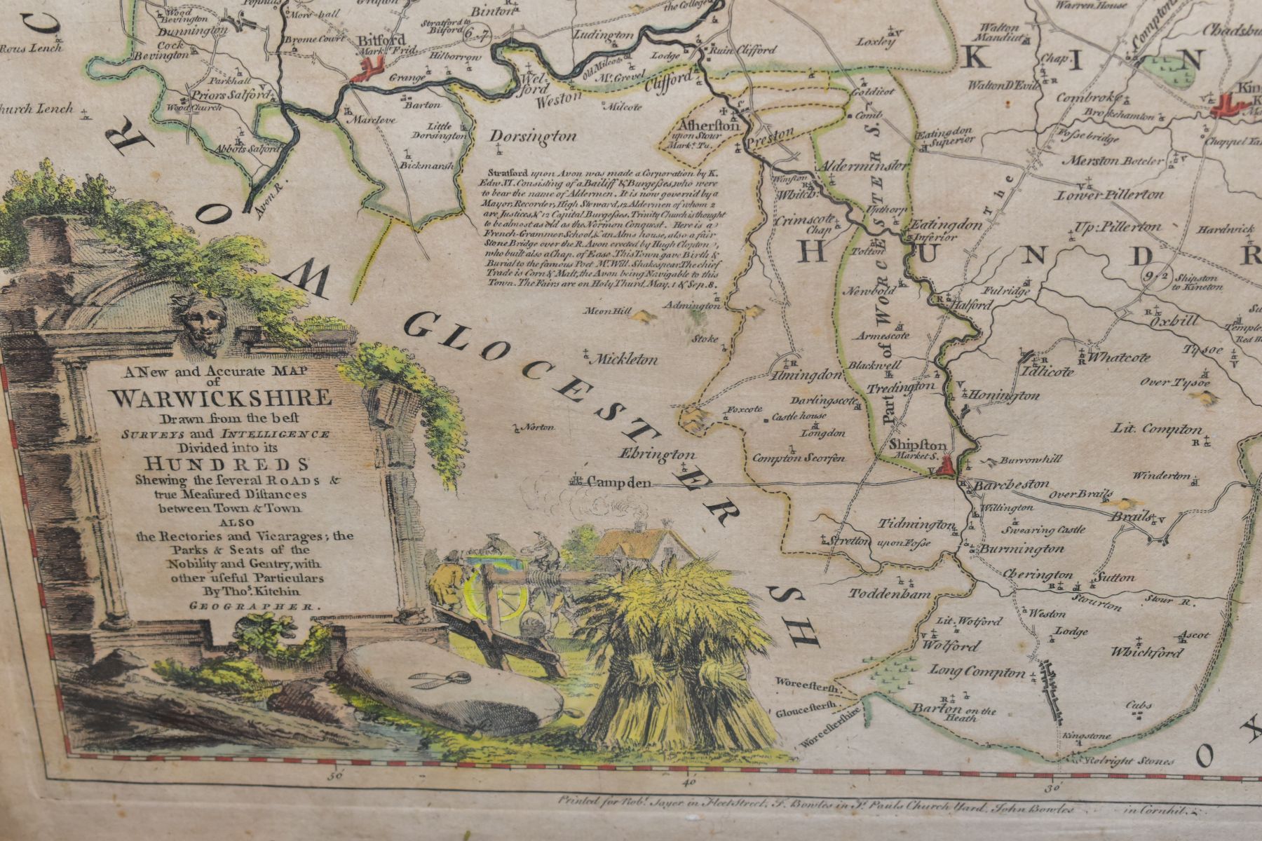 MAPS OF WARWICKSHIRE AND LEICESTERSHIRE, to include Warwickshire by Thomas Kitchin, two - Image 6 of 6