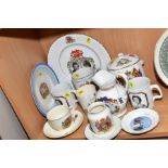 A GROUP OF ROYAL COMMEMORATIVE, to include Aynsley jug commemorating Golden Jubilee HM Queen