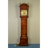 JOHN KNIBB OF OXFORD, an early 18th Century eight day walnut long case clock, the hood with two