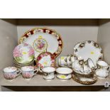 A GROUP OF ASSORTED ROYAL ALBERT TEAWARES, etc, including an oval 'Lady Hamilton' meat platter (