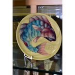 A MOORCROFT POTTERY LIMITED EDITION YEAR PLATE, 1989 depicting 'Carp' No 191/250, impressed back