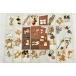 A TRAY OF CUFFLINKS, to include thirty seven pairs of cufflinks in various forms, such as 9ct gold