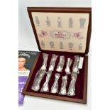 A CASED SET OF TEN COMMEMORATIVE 'QUEENS BEASTS' SPOONS, case number 1384 of 2500, each silver and